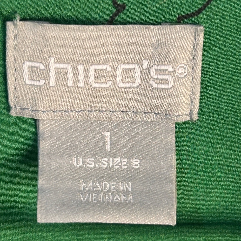 Chico's Green Maxi Dress with Yellow Floral Print - Picture 4 of 9